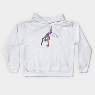 Rhythmic gymnastics hoop dance Kids Hoodie